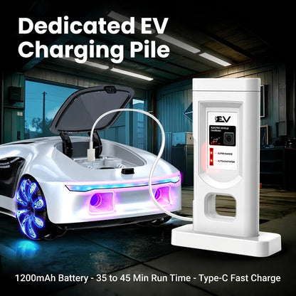 1200mAh battery, 35 to 45 min run time, Type-C charging with EV pile