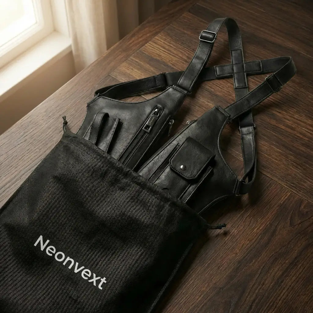 Neonvext Leather Anti-Theft Shoulder Holster Bag - leather-shoulder-bag-unboxing-dust-bag