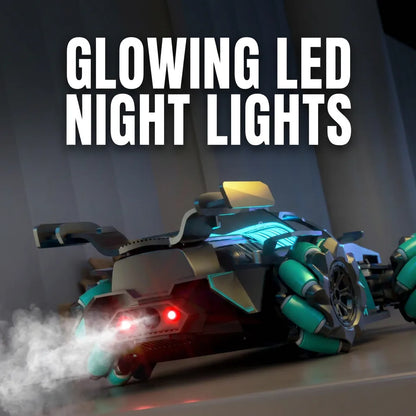Glowing LED body lights and light-up exhaust in the dark
