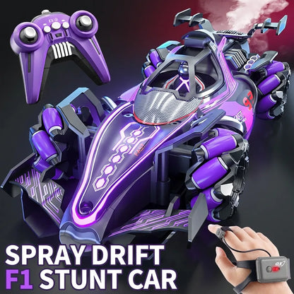 Spray Drift F1 stunt RC car, purple